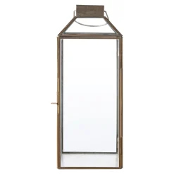 Boliginteriør BOLIGINTERIØR LANTERNE H 35 CM ANTIK MESSING LOOK