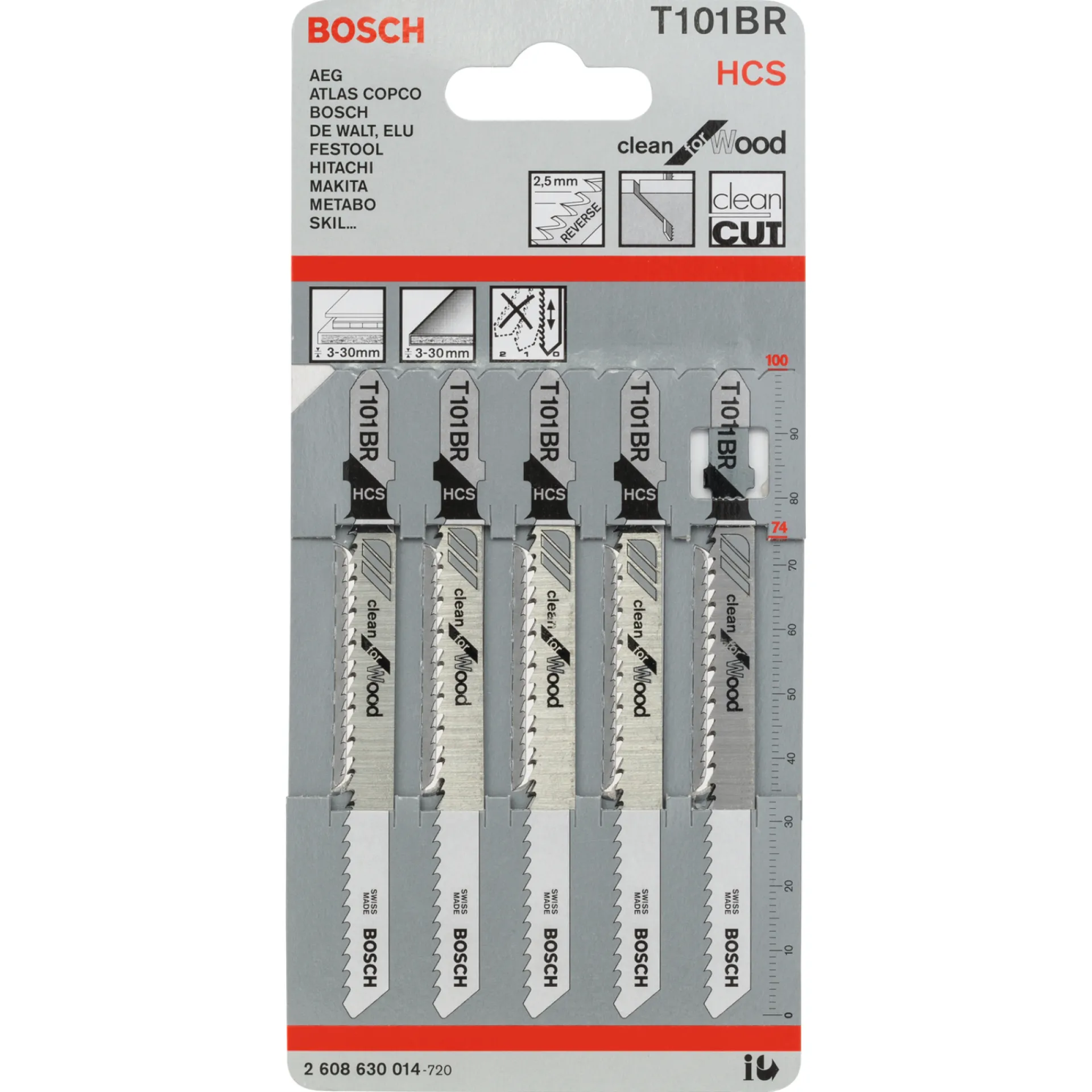 Bosch T101BR STIKSAVKLINGE 5 STK