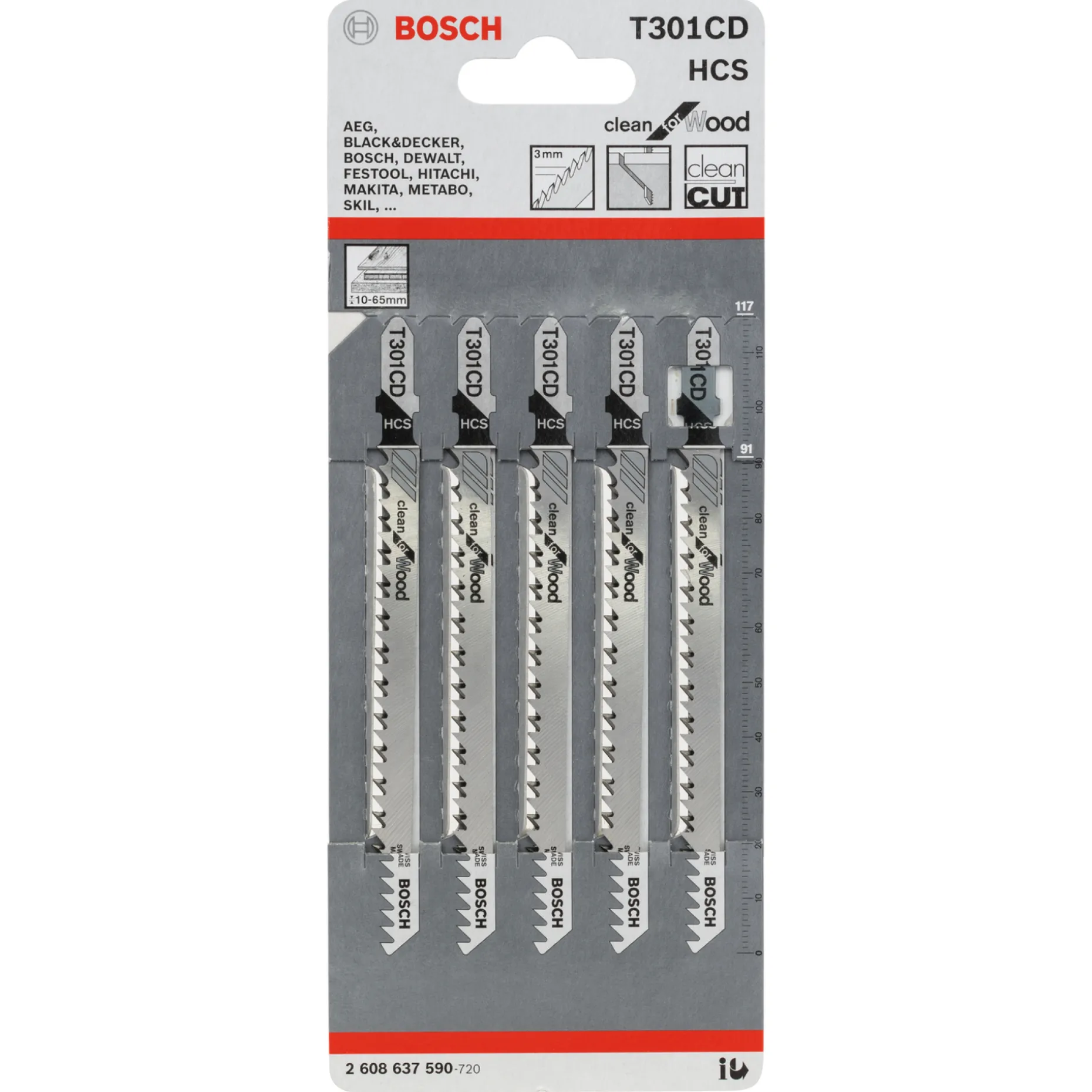 BOSCH BOSCH T301CD STIKSAVSKLINGE 5 STK