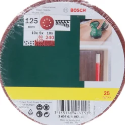 Bosch PROMOLINE EXC SLIBERONDEL Ø125 MM K80/K120/K240 25 STK