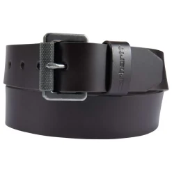 Carhartt BRIDLE LEATHER ROLLER BUCKLE BELT BÆLTE DARK BROWN 38