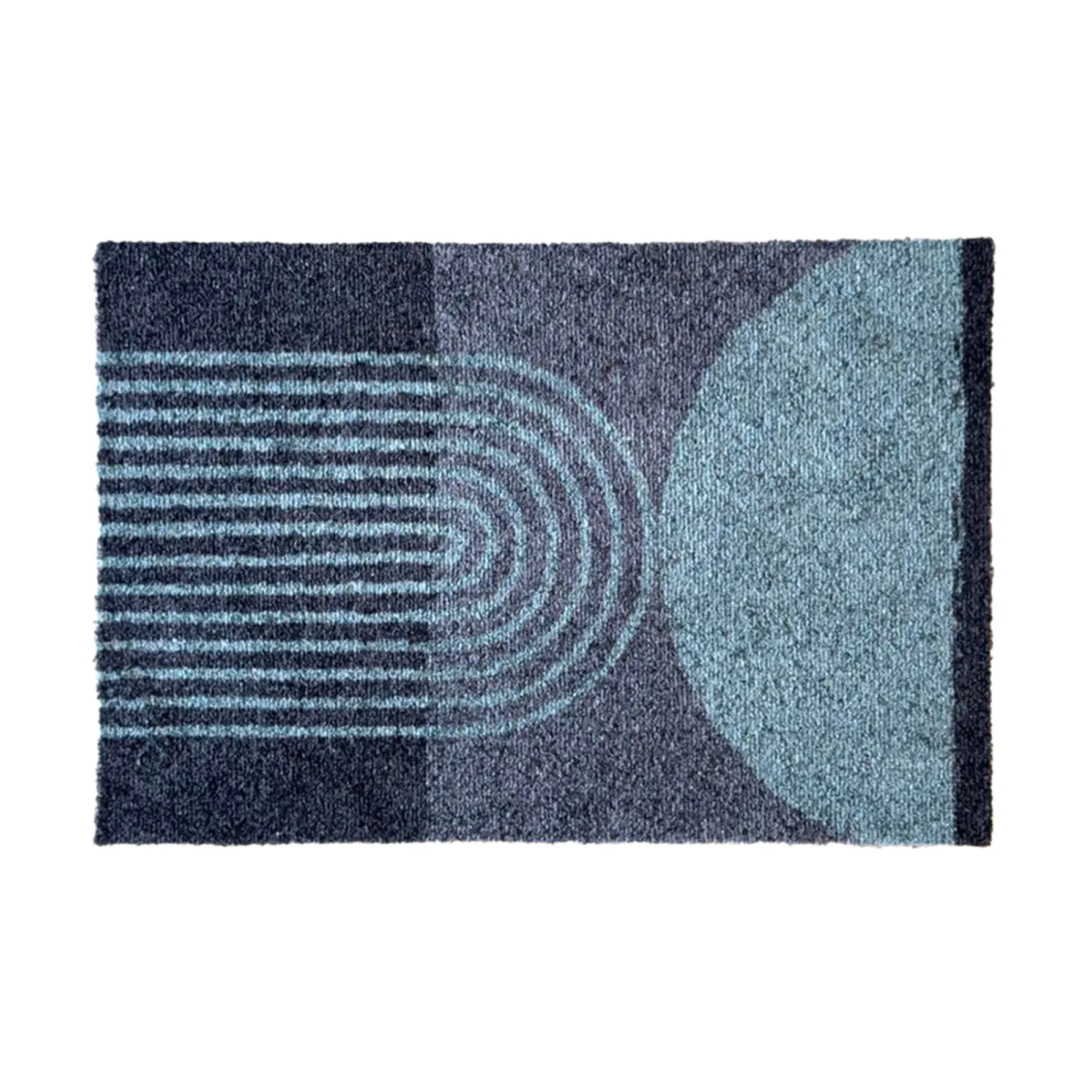 CLEAN CARPET CC-DESIGN DØRMÅTTE 50X75 CM TURKIS/GRÅ