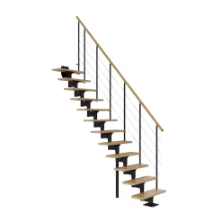 Dolle BOSTON PLADSBESP. TRAPPE SORT EG SHAPE 6 GELÆNDER 12 TRIN