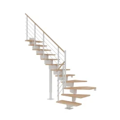 Dolle DUBAI TRAPPE HVID BØG DESIGN 11 TRIN