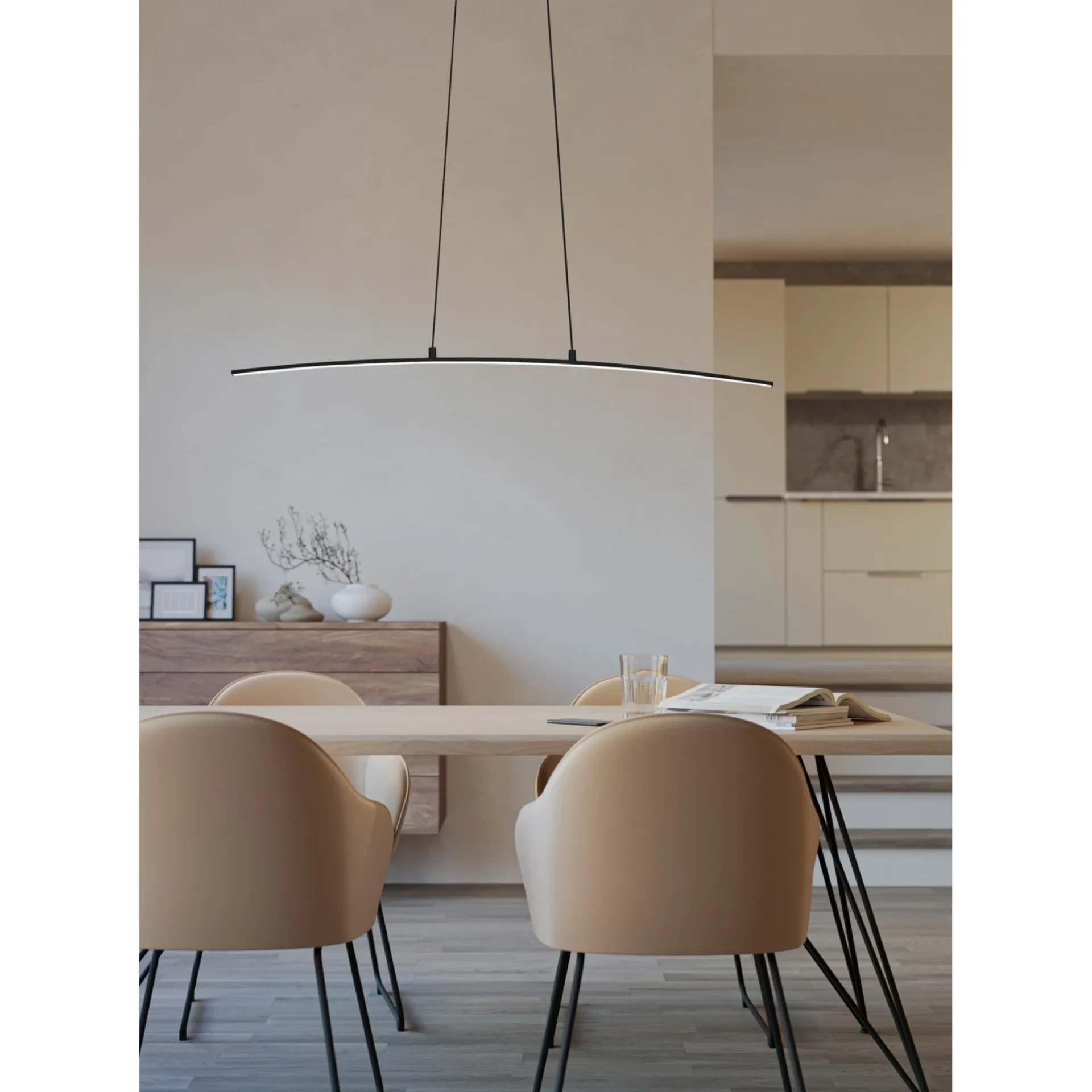 Eglo LASANA PENDEL SORT/ALU 96,5 CM