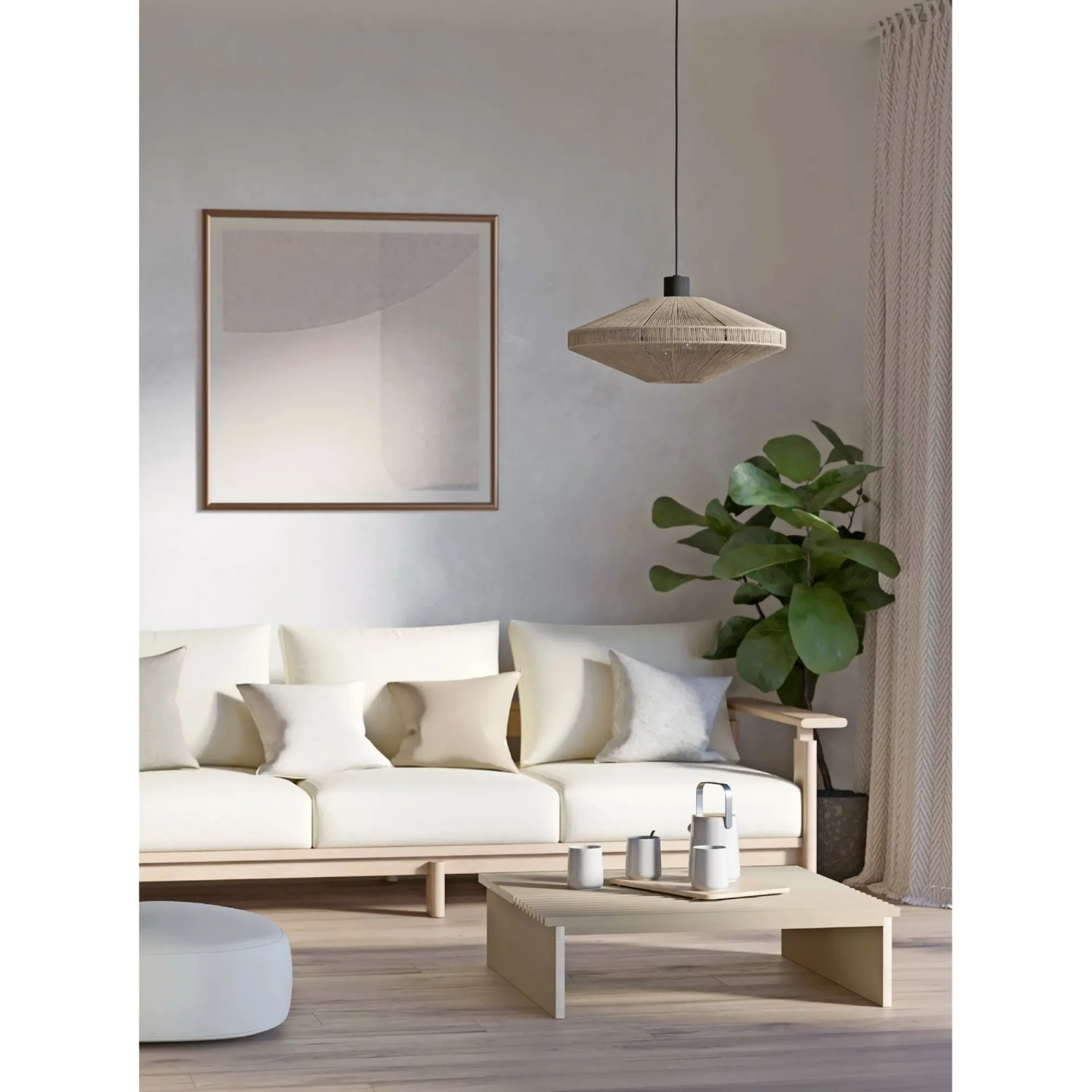 Eglo MIDSUMMER PENDEL SORT/CREME 38 CM