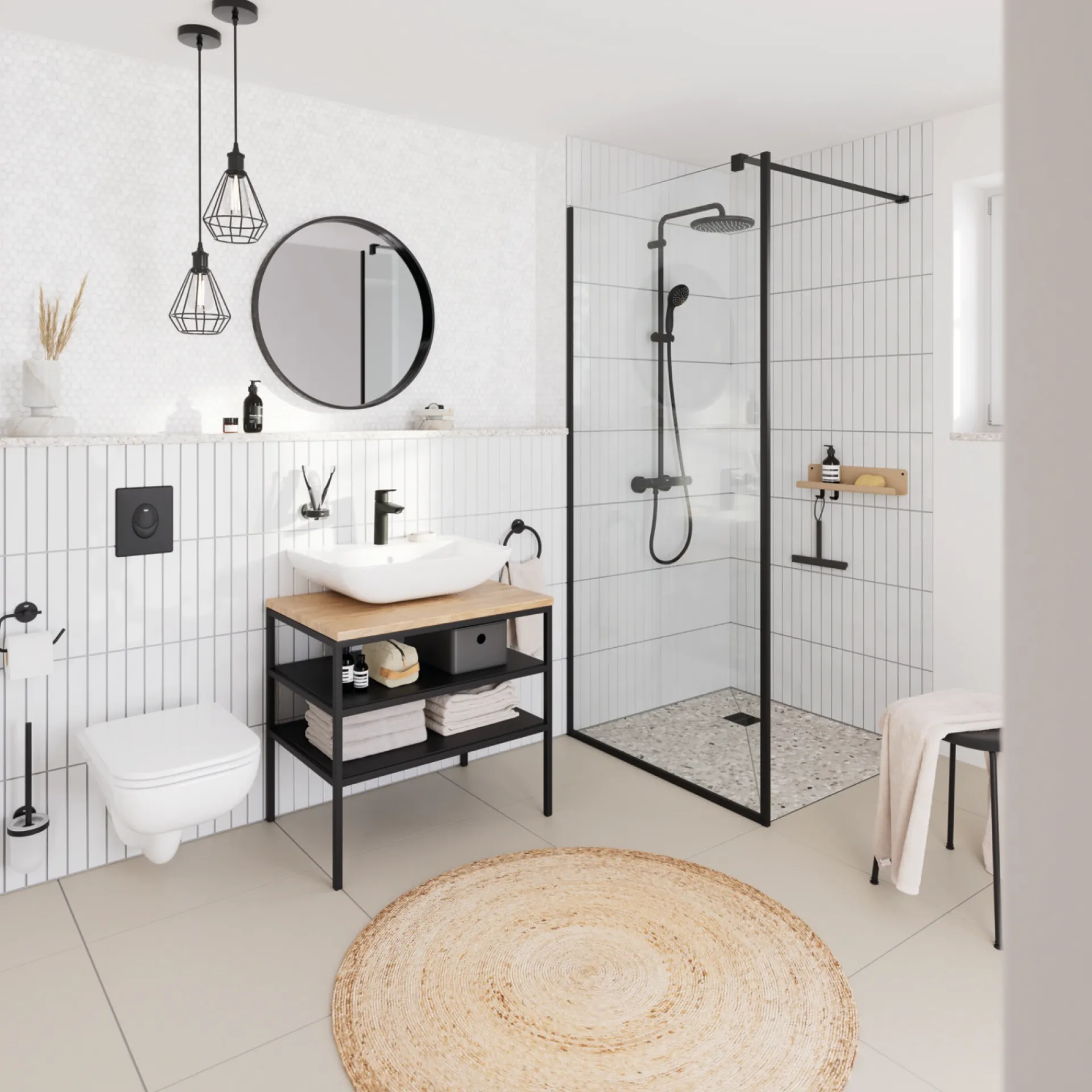 Grohe START QUICKFIX TOILETBØRSTE MAT SORT