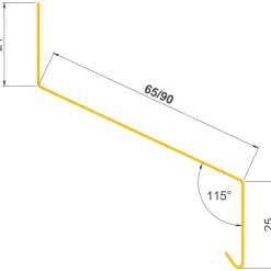 JUAL SORT ALU-PROFIL 19BS, 25 X 90 X 24 MM. SÅLBÆNK 1 M