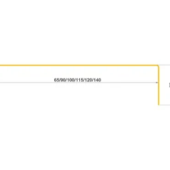 Jual SORT ALU-PROFIL 21ES, 25 X 140 X 25 MM. LIMTRÆSPROFIL 1 M