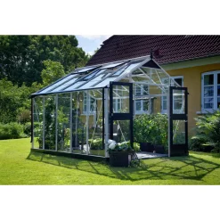 JULIANA PREMIUM DRIVHUS 3 MM HÆRDET GLAS HELE BANER ALUMINIUM 10,9 M2