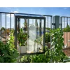 Juliana URBAN BALCONY VÆGDRIVHUS 4 MM HÆRDET GLAS HELE BANER SORT 0,16 M²