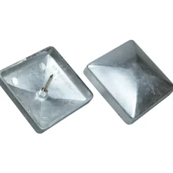 KOKILLE CAP 76 STOLPEHAT ALUMINIUM GRÅ 76 X 76 MM