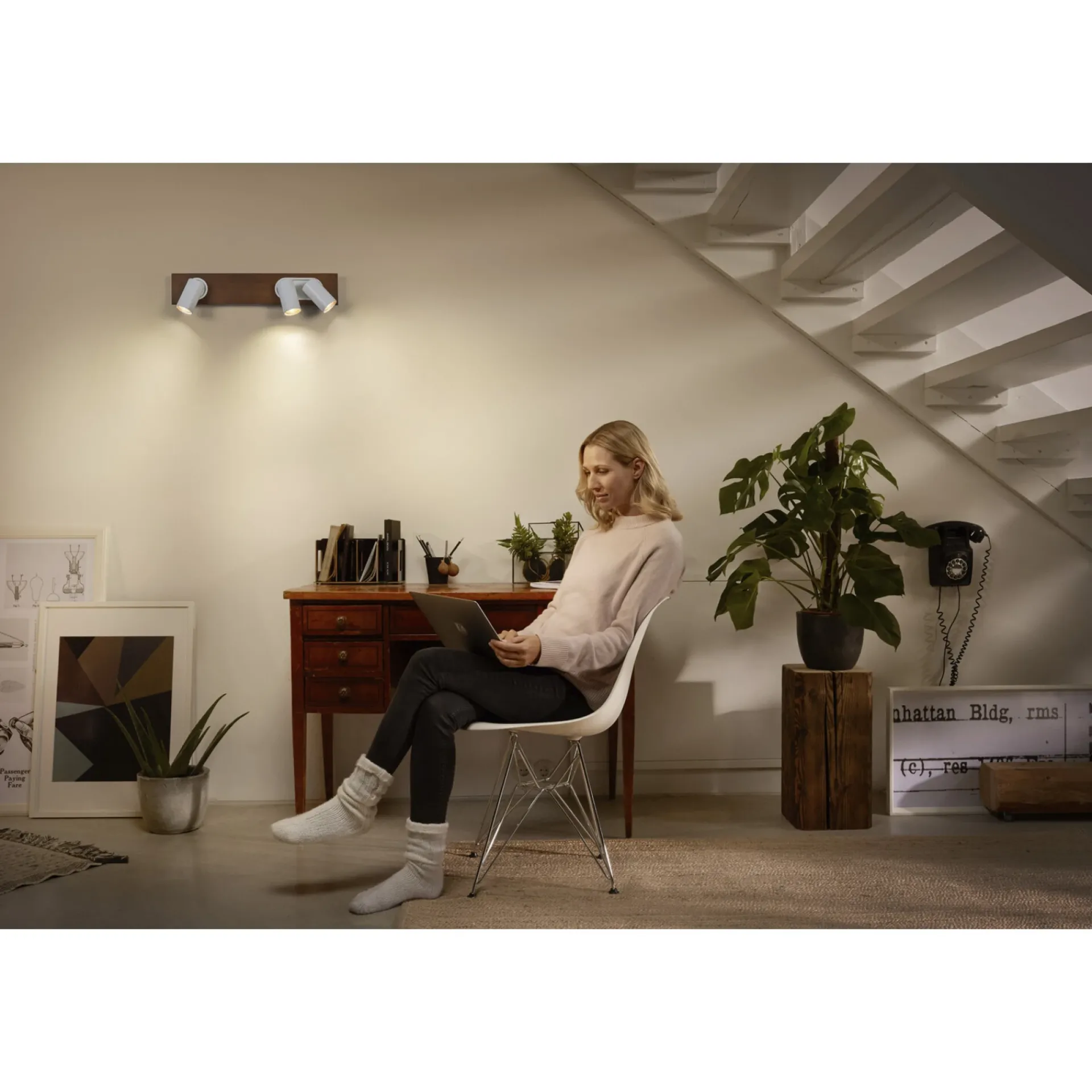 LEDVANCE DECOR MERCURY SPOTLAMPE TRÆ/HVID GU10 10,2W