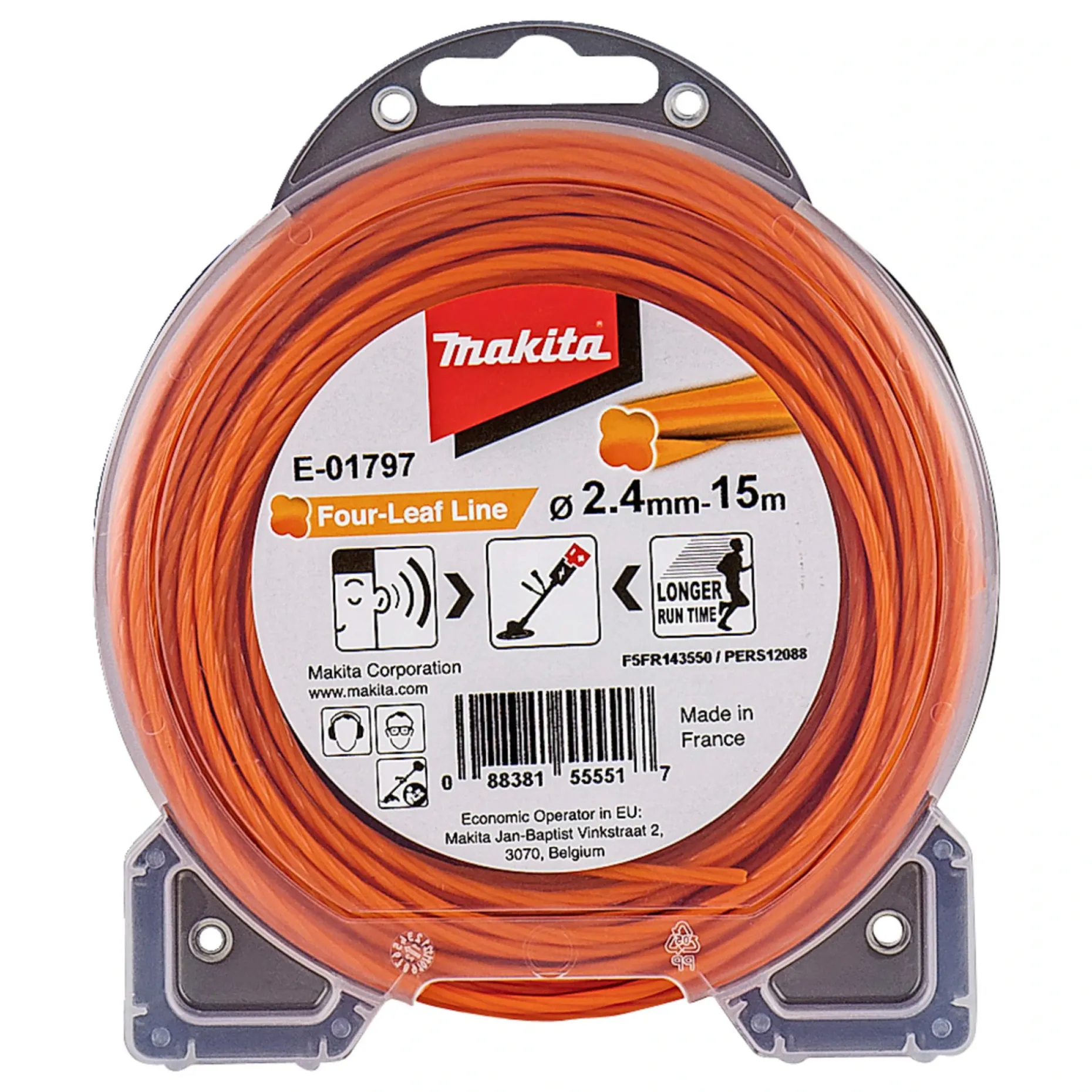 MAKITA FOUR-LEAF E-01797 ORANGE TRIMMERTRÅD