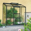 Outrium VÆGDRIVHUS 3 MM DELT GLAS SORT 1,3 M2