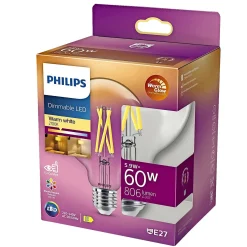 Philips DÆMPBAR KLAR DEKOPÆRE GLOBE E27 6W