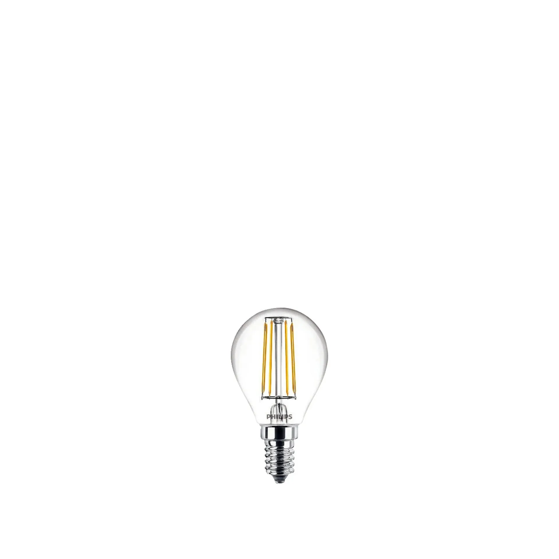 Philips 2-PAK KLAR LED PÆRE KRONE E14 4W
