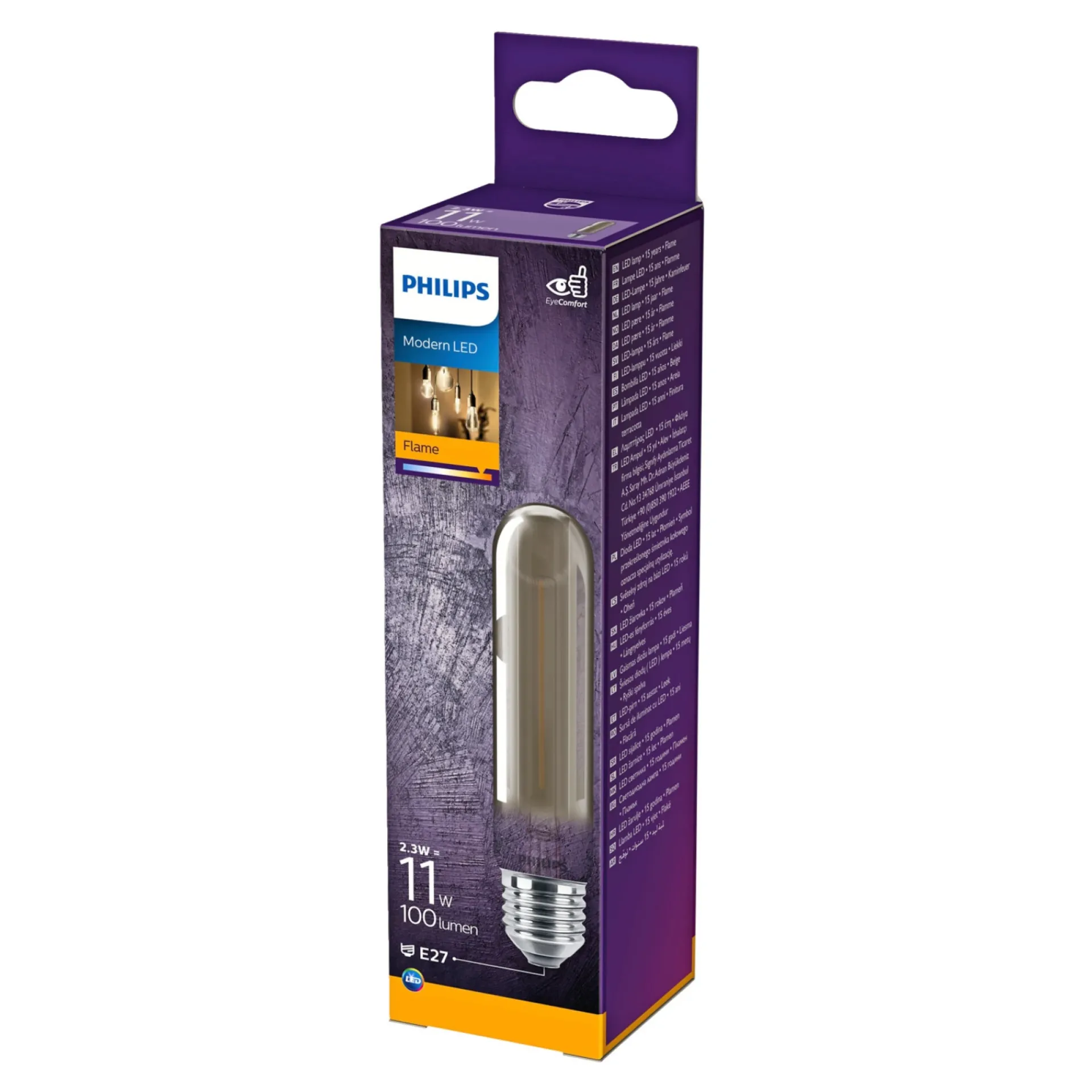Philips T32 LED PÆRE RØRFORMET E27 11W