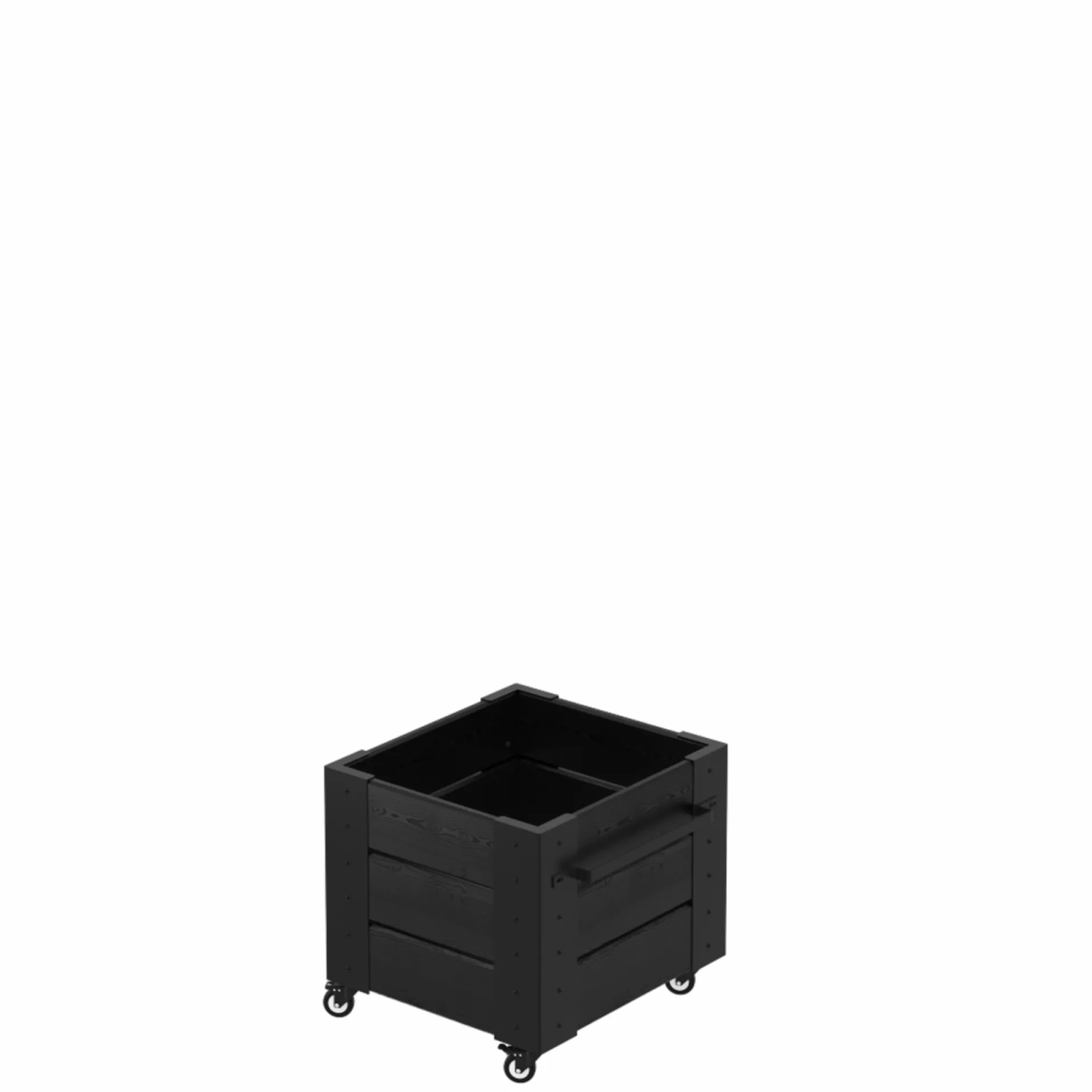 PLUS BLOMSTERKASSE SORT 70 X 50 X 120 CM