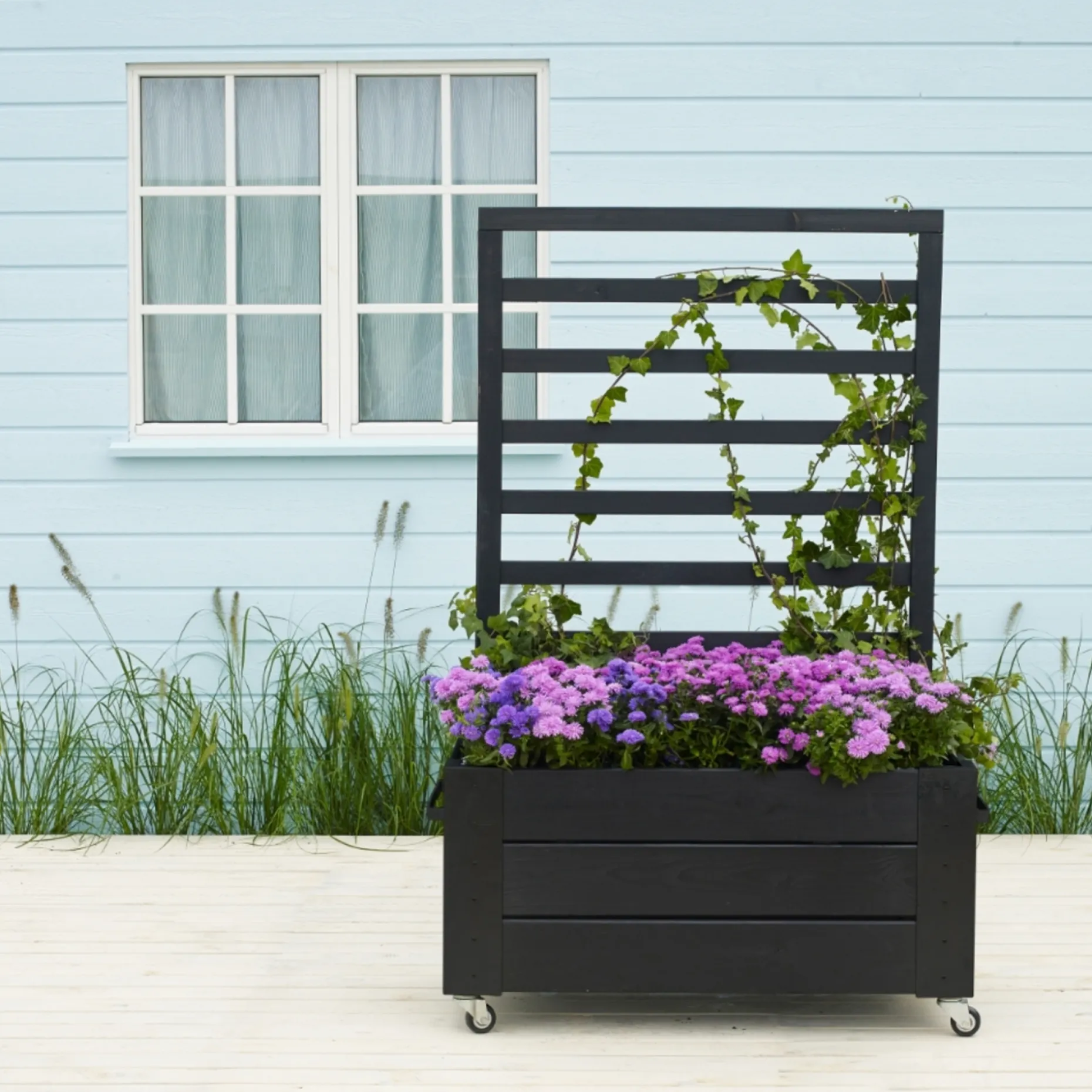 PLUS BLOMSTERKASSE SORT 130 X 50 X 87 CM