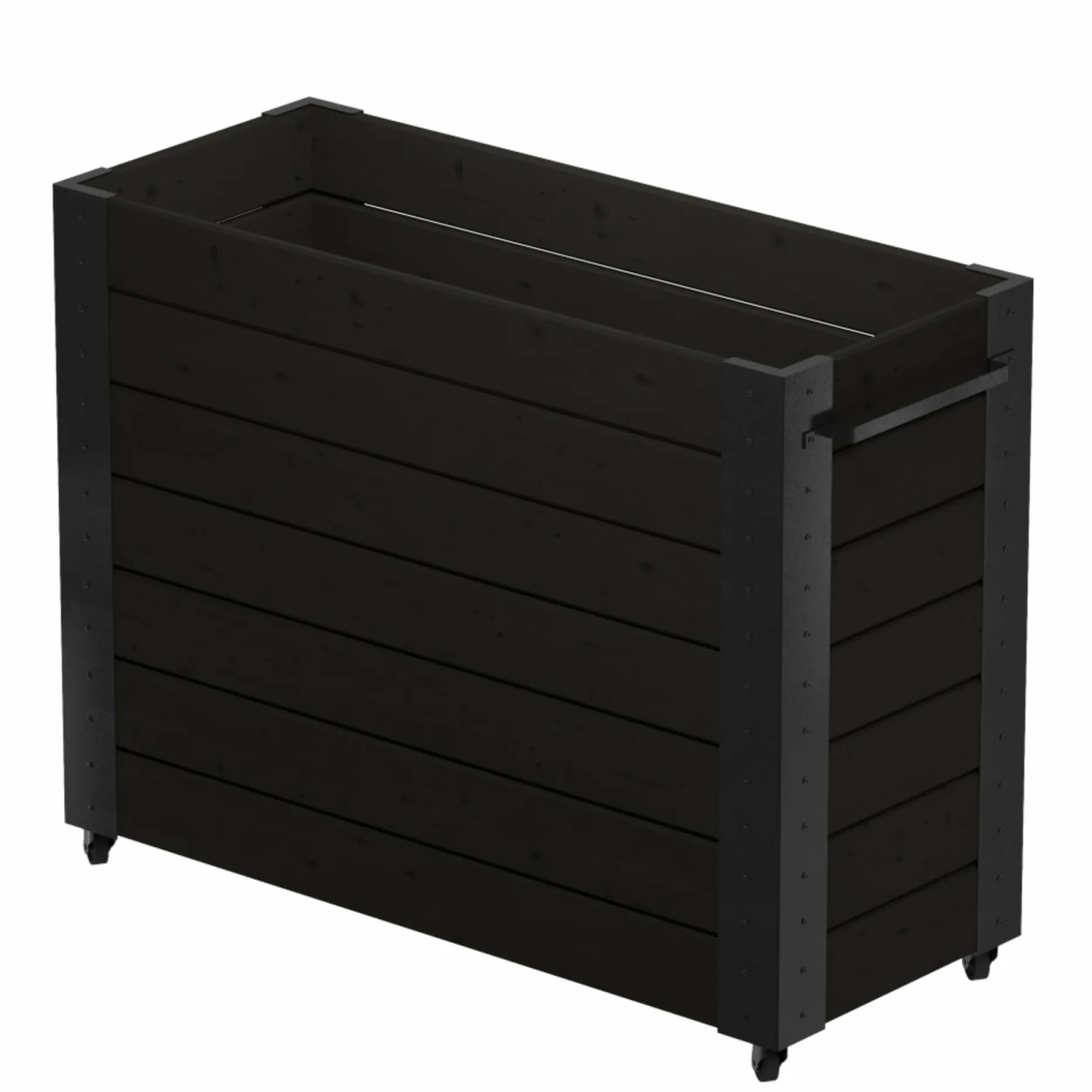 PLUS BLOMSTERKASSE SORT 95 X 50 X 120 CM