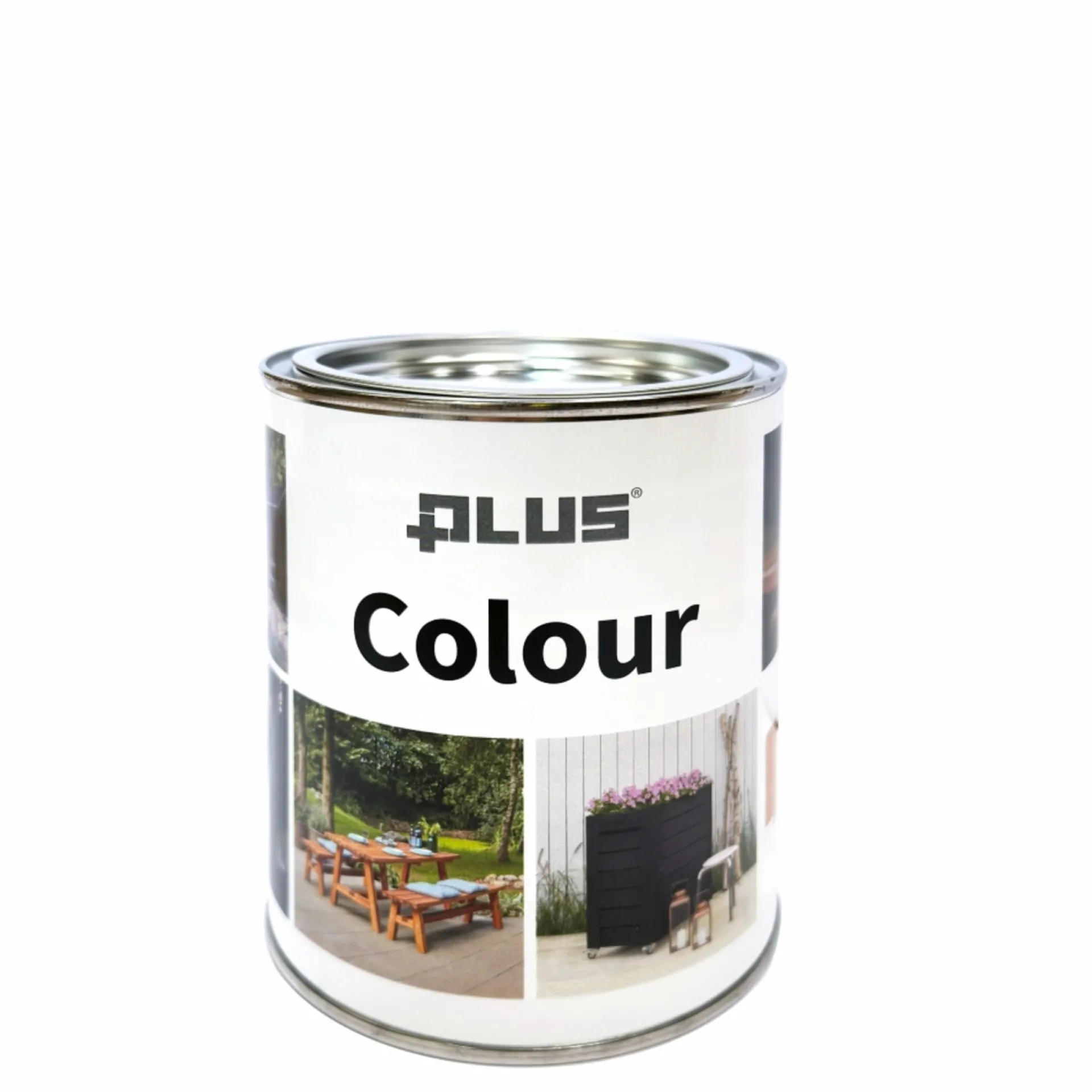 Plus COLOUR LASUR FARVE TRÆBESKYTTELSE TRANSPARENT TEAK 0,75 L