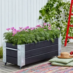Plus CUBIC BLOMSTERKASSE SORT 45 X 50 X 120 CM