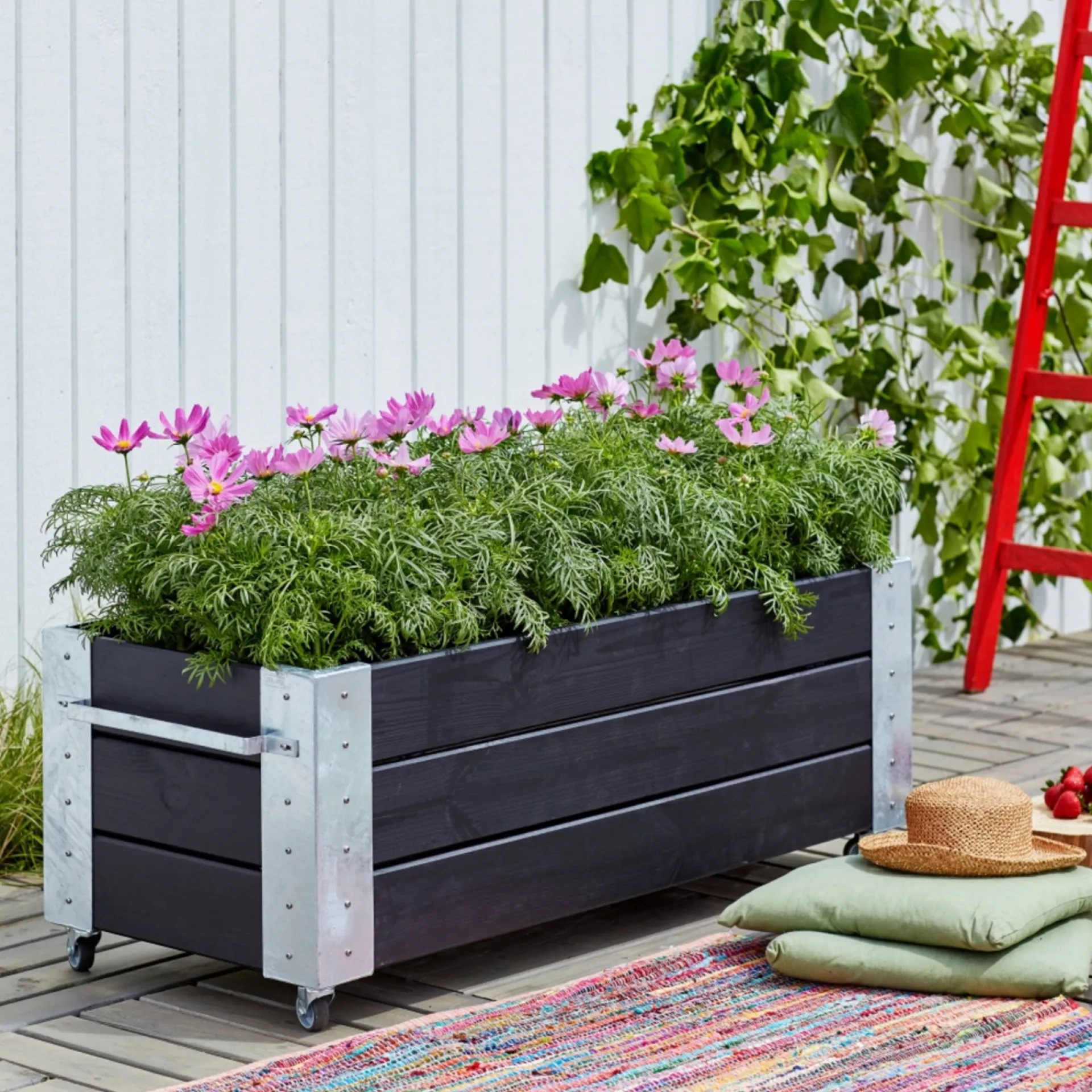 PLUS CUBIC BLOMSTERKASSE SORT 50 X 70 X 120 CM