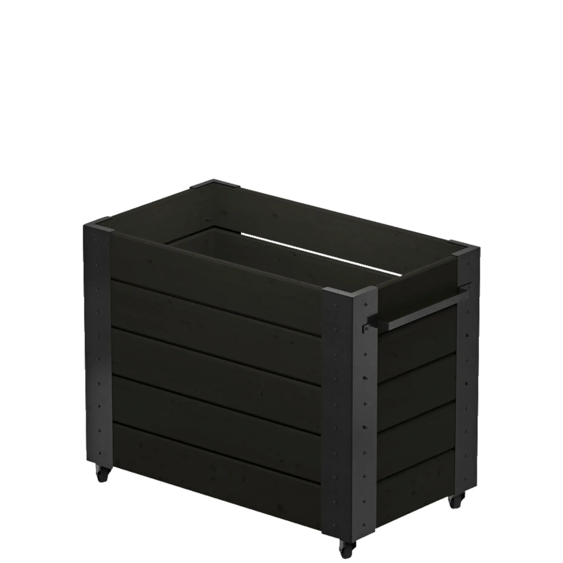 PLUS CUBIC BLOMSTERKASSE SORT 70 X 50 X 87 CM