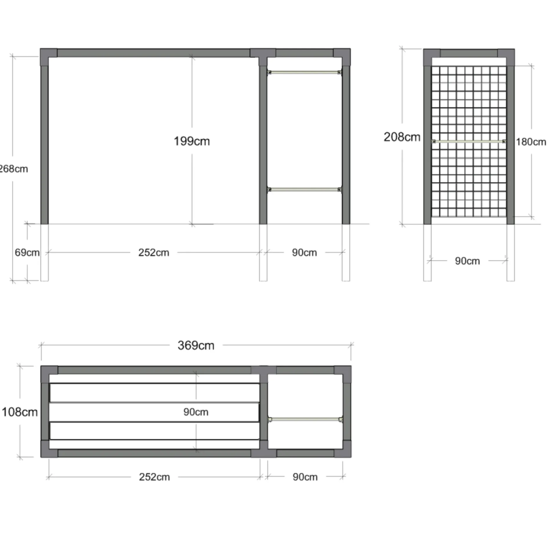 Plus DAYLIFE STÅLESPALIER 3,9 M2