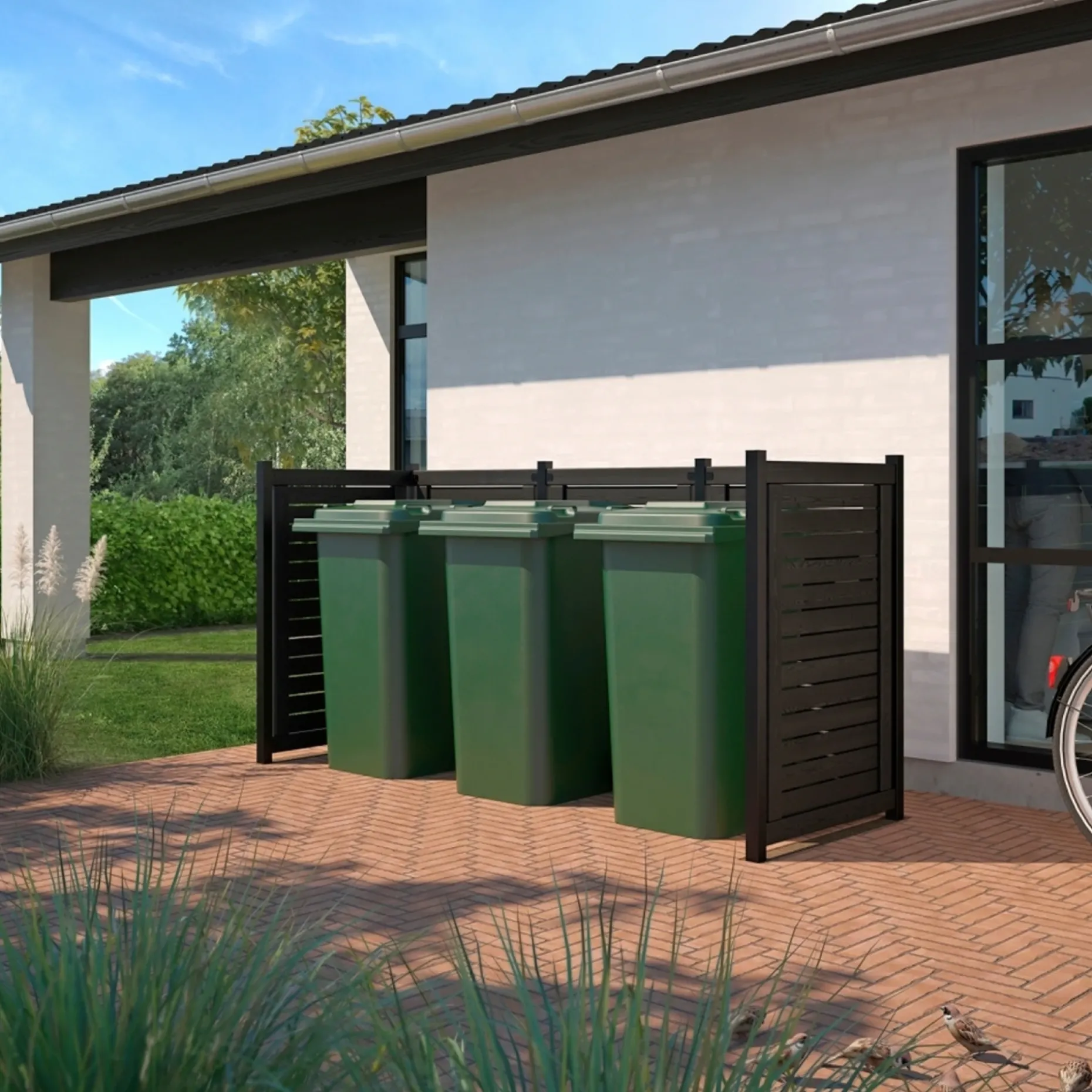 PLUS LUND 3 SPANDE RENOVATIONSSKJUL SORT NÅLETRÆ