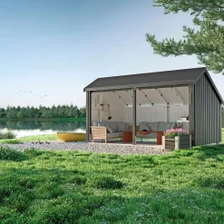 Plus 2-MODULER ÅBEN INKL. TAGPAP/ALULISTER MULTIHAVEHUS 10,5 M2