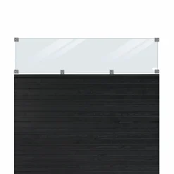 PLUS PROFILHEGN TRYKIMPRÆGNERET OG GRUNDMALET SORT 174 X 163 CM