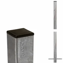 Plus STÅLSTOLPE VARMGALVANISERET STÅL 4.50 X 4.50 X 186 CM