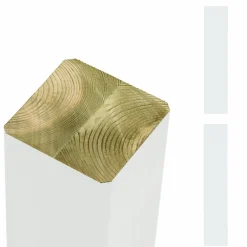 PLUS STOLPE TRYKIMPRÆGNERET HVID 9 X 9 X 298 CM