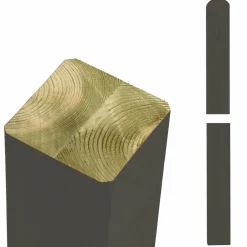 Plus STOLPE TRYKIMPRÆGNERET NTR KL. A OG GRUNDMALET UMBRAGRÅ 9 X 9 X 238 CM