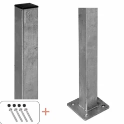 Plus STOLPE VARMGALVANISERET STÅL 4.50 X 4.50 X 96 CM
