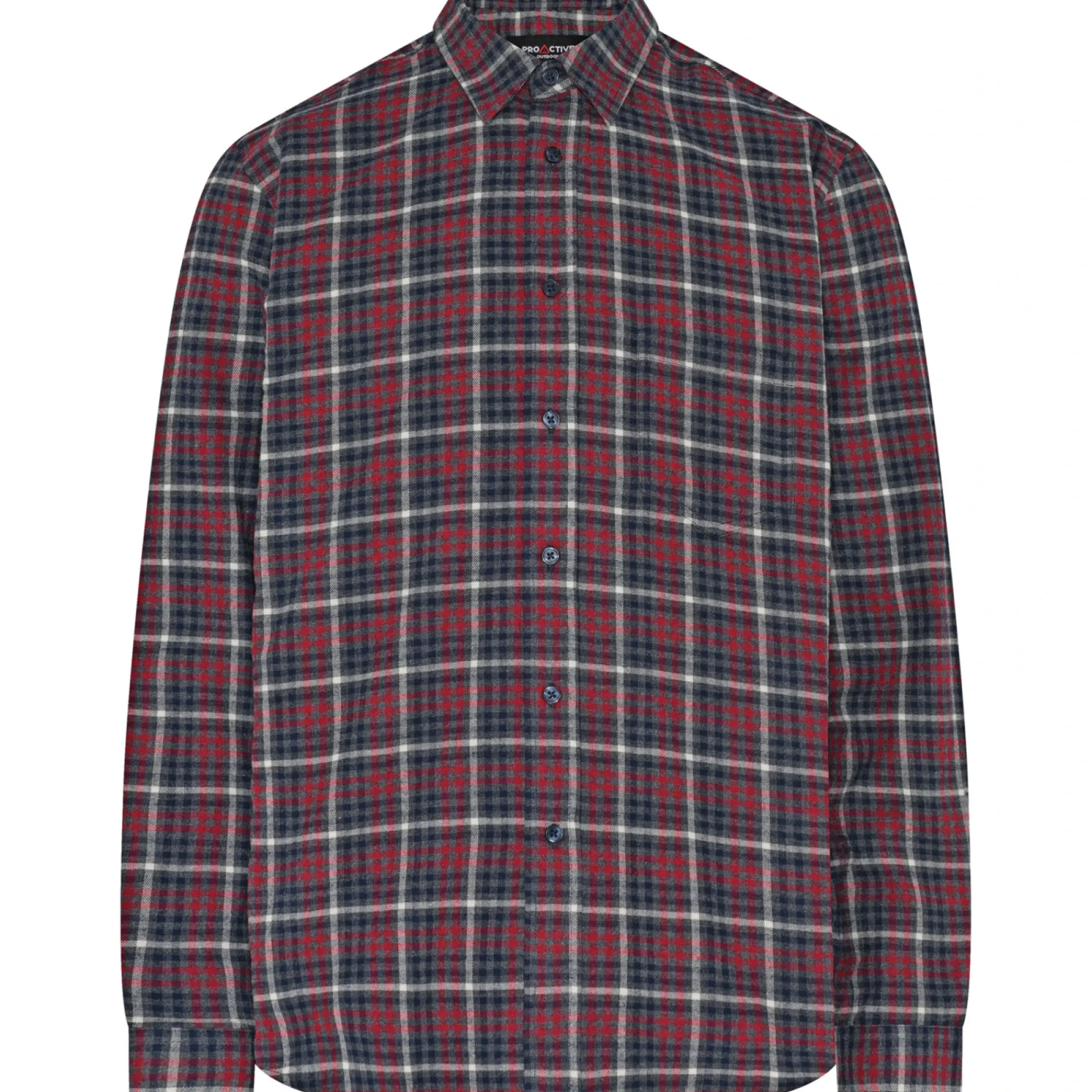 ProActive CLASSIC FIT SKJORTE 3XL RØD/GRÅ