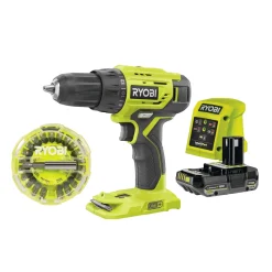Ryobi ONE+ R18DD4-1C20CO BOREMASKINE AKKU MED BATTERI OG LADER