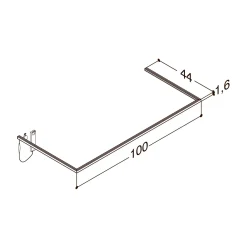 Scanbad DELTA L100 CM D44 CM LYSRAMME