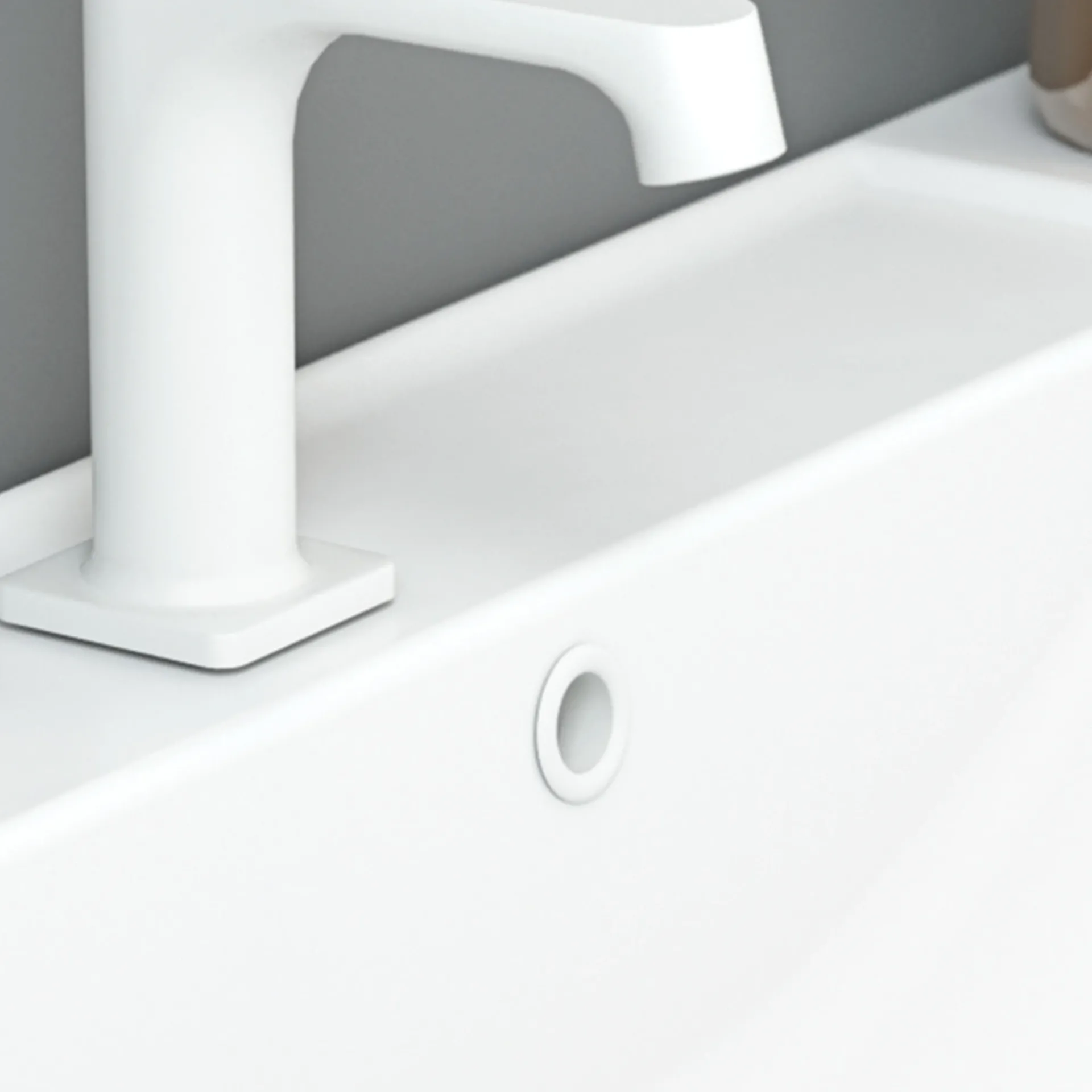 Scanbad MAT HVID Ø 30 MM OVERLØBSROSET