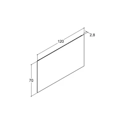 Scanbad MULTO SPEJL UDEN LYSSTYRING 70 X 120 CM