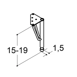 Scanbad PLAY STØTTEBEN KROM 1,5 CM