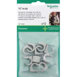 Schneider Electric THORSMAN RUND Ø14-20 MM GRÅ 10 STK LEDNINGCLIPS