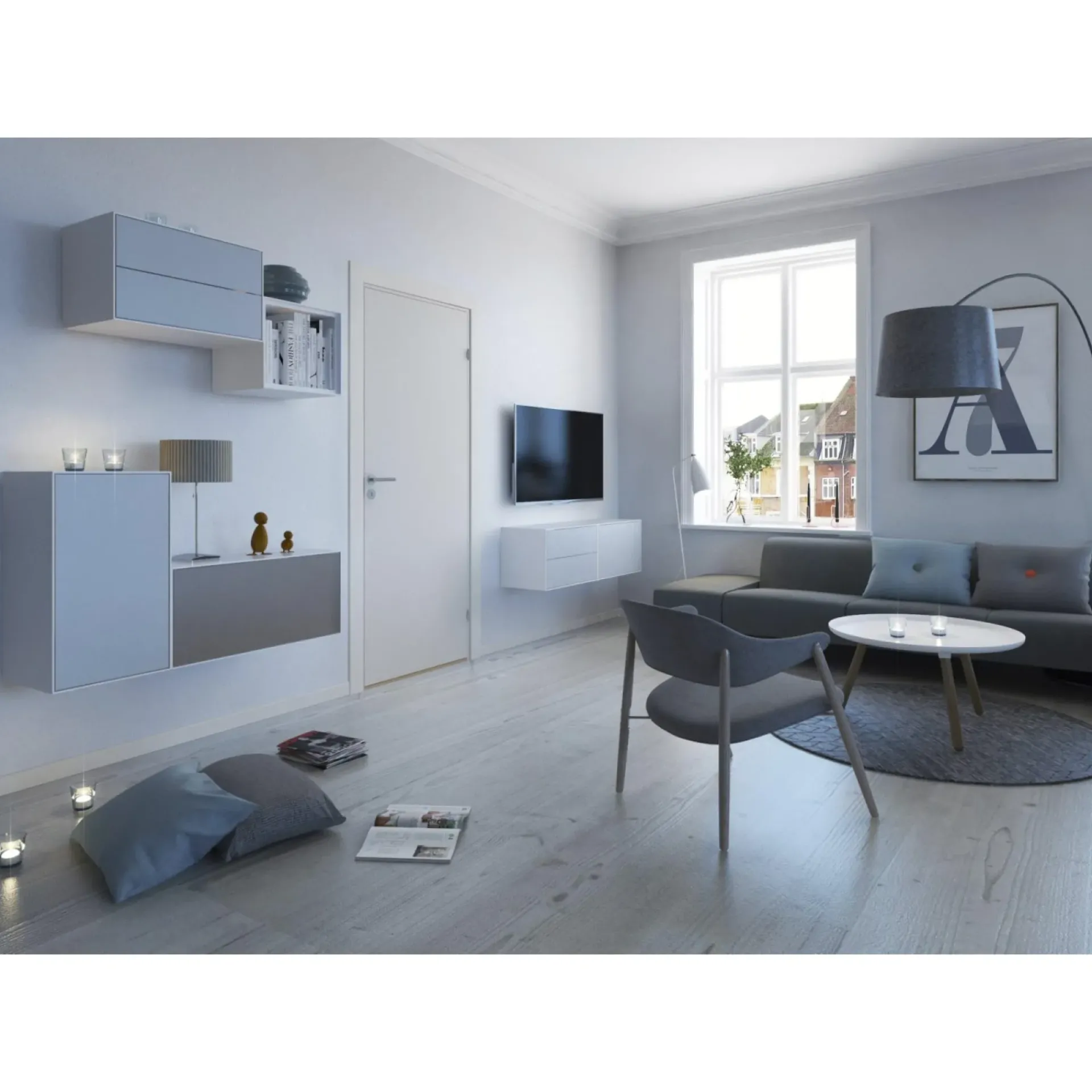 Swedoor ADVANCE-LINE STABLE GLAT MASSIV DØR HVID 9X21