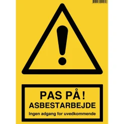 Sydvesta ASBEST ADVARSELSSKILT