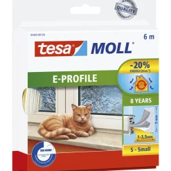 Tesa MOLL E-PROFIL TÆTNINGSLISTE 6 M X 9 MM X 4 MM HVID