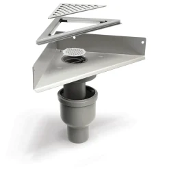 Unidrain 4012.0200 HJØRNEAFLØB