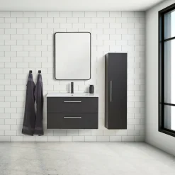 VASSO MILANO SOFTCLOSE BADMØBEL SORT 2 SKUFFER 80 CM