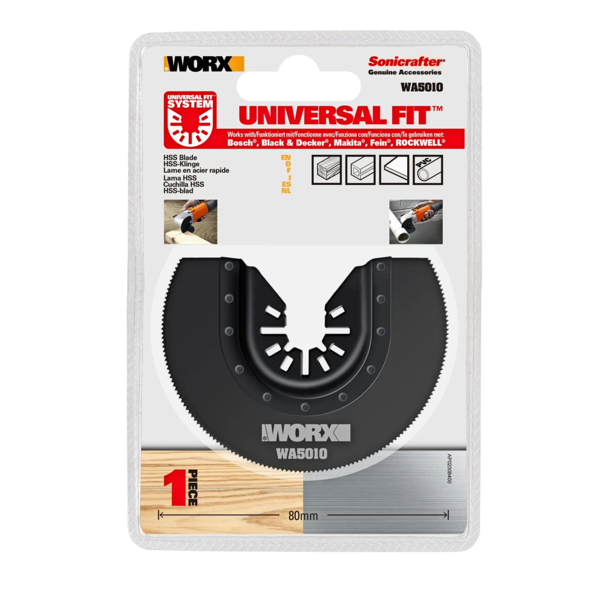 Worx WA5010 RUNDSAVKLINGE 80 MM